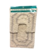 Wholesale - 2pc FLORENCE IVORY BATH MAT SET C/P 12, UPC: 658362981613